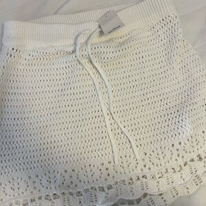 hollister knit cover up skirt